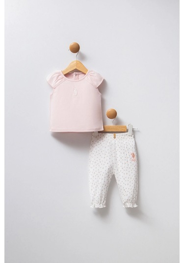 U.S. Polo Assn. U.s.polo Assn. Kız Bebek 2li Takım - Pudra Pudra