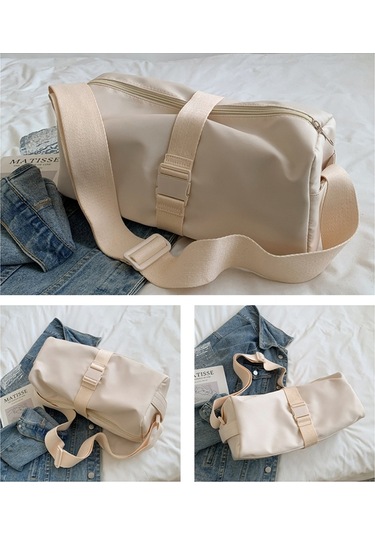 Sones Naylon Su Geçirmez Seyahat Çapraz Askılı Çanta Eğlence Spor Fitness Çantaları Bej