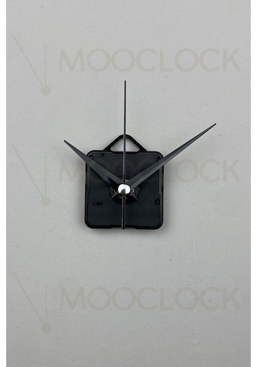 Saat Mekanizması, Akar Sessiz Duvar Saati Mekanizması, 14 Mm Şaft Askılı Kısa Siyah