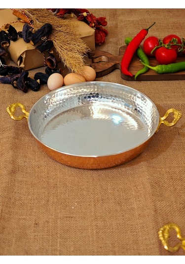 Modabakır Bakır Kapaklı Tava 20 Cm Model:5655s Bakır