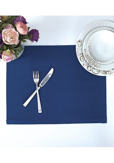 Amerikan Servis Pamuklu Mavi Renkli Masa Ve Salon Sunum Supla 35x Mavi