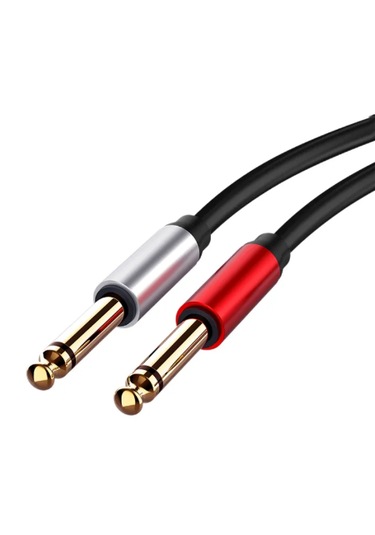 5 Metre 6.35 Mm To 6,3 Mm Mono Çivi Jack Mikrofon Gitar Kablosu