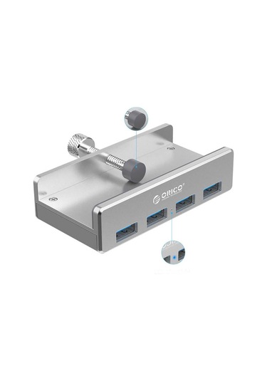 Orico 4 Port USB 3.0 Kenar Kelepçeli Çoklayıcı Hub MH4PU-P