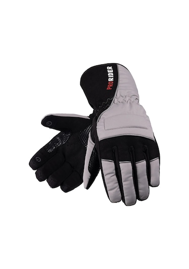 Motosiklet Kışlık Soft Eldiven Hafif Rahat Kumaş Telefon Dokunmatik Motor Eldiveni Grey