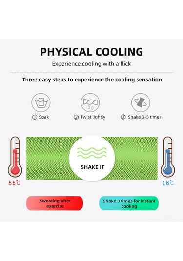 Xiyyadms 3 Adet Soğuk Hisli Spor Havlusu - Yeşil+turuncu+gül Rengi - 30x100cm - Hızlı Kuruyan, Teri Emici, Spor Ve Outdoor Kullanıma Uygun Çok Renkli