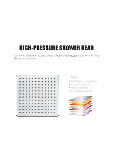 Tongxida Max Bosphorus Yüksek Yağmur Leezsing Kare İnç G1/2 Duş Değiştirme Başlığı Basınçlı Banyo Ayarlanabilir 8 Td Gümüş Gümüş