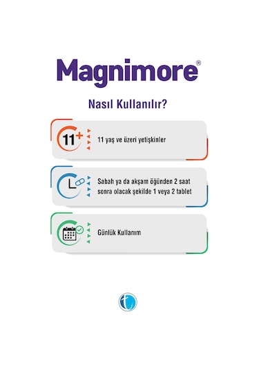 Magnimore Magnezyum Takviye Edici Gıda 60 Tablet