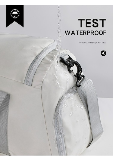 Carrier- Kadın Seyahat Spor Çantası - Yeşil Beyaz Büyük Boy -