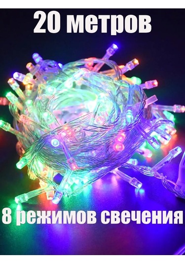 Twinklegarlooo 20 Metre Renkli Noel Ağacı Işıklı Süsü 131767457 Sesli Kontrol