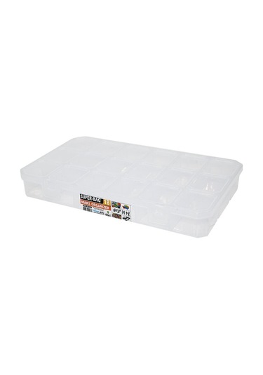 Mars 18 Bölmeli Şeffaf Organizer Box Beyaz