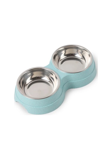 Elmpaly B Paslanmaz Çelik Kedi Köpek Kabı Kaymaz Taban Yemek Su Kabı Kolay Temizlik