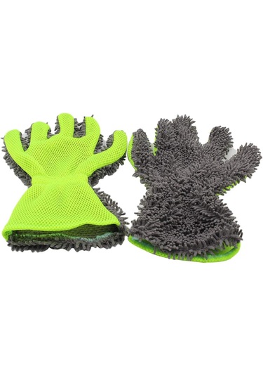 Çift Taraflı Mikrofiber Araba Detaylandırma Eldiveni İç Ve Dış Mekanlar İçin, Toz Alma İçin Mükemmel