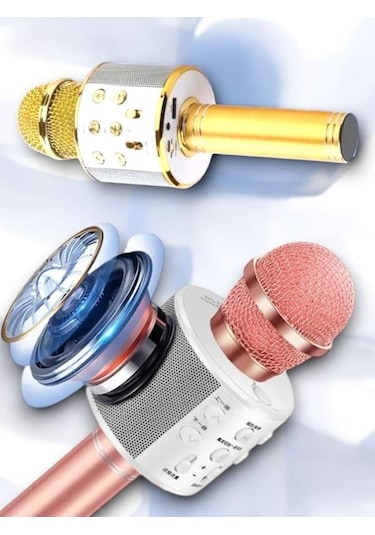 Karaoke Mikrofon Ve Hoparlör Kablosuz Hoparlör - Uzun Pil Ömrü, Güçlü Ses