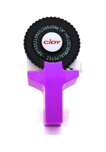 Ximistore9 Mor Mini Etiket Yazıcı - 9mm 2 Adet Band Siyah + Rastgele Renk - Plastik - El Defteri Dekorasyonu