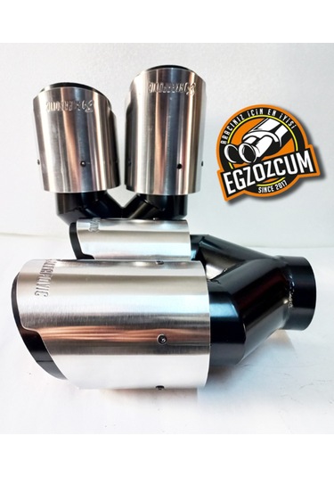 90 Mm. Dışı Krom Sağ/sol Takım 2 Adet Çift Çıkış Akrapoviç Egzoz Ucu