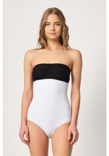 Emay Yüksek Bel Çıtçıtlı Slıp Korse 2080 Beyaz