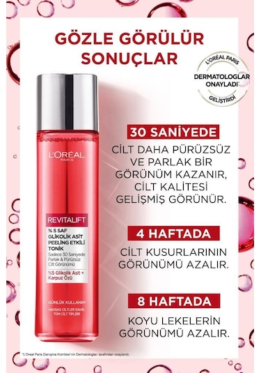 Revitalift %5 Saf Glikolik Asit Peeling Etkili Tonik 180ml & Telescopic Siyah Maskara pktglklktnktlscpcmskr-9293