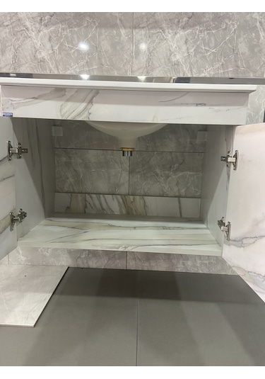 Decorus Banyo Dolabı 75 CM Calacatta Çok Renkli