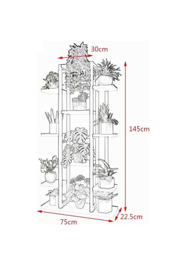 Mion Metal/ahşap Saksılık&çiçeklik Beyaz Diğer