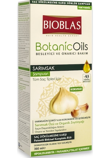 Bioblas Botanic Oils Sarımsak Özlü Şampuan 360 ML