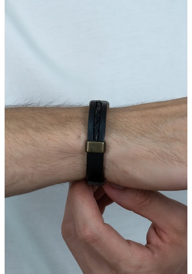 Deri Erkek Bileklik Tokalı Boyu Ayarlanabilir Ydb12 Çok Renkli