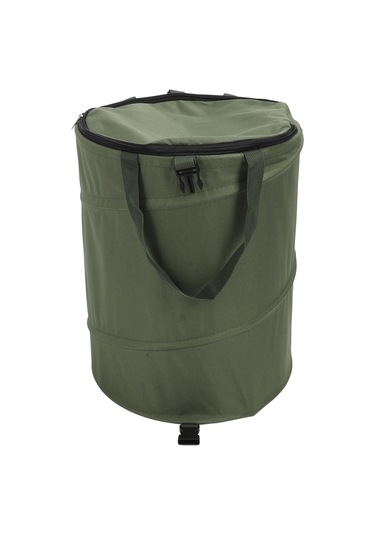 Hangfox Yeşil Oxford Kumaş 91l Folding Kamp Çöp Kutusu, Portable İçin Zıplayıcı Kapağı Ve Taşınabilir Tasarım, Piknik Ve Bahçe Kullanıma Uygun Askeri Yeşil