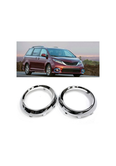 Mufunye Sienna Se 2011-2017 Ön Sol-sağ Bulut Lambası Kapağı, Krom Renkli, Direkt Değişim, Plastik Malzeme - 2 Adet