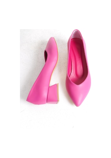 Büyük Numara Kadın Kalın Topuklu Klasik Günlük Ayakkabı 001