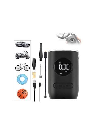 Padalink Taşınabilir Kablosuz Araç Hava Pompası, 150psı 70w, Led Ekranlı, Otomatik Durdurma, 4000mah Pil, Dört Şişme Modu, Fren & Spor Topları İçin