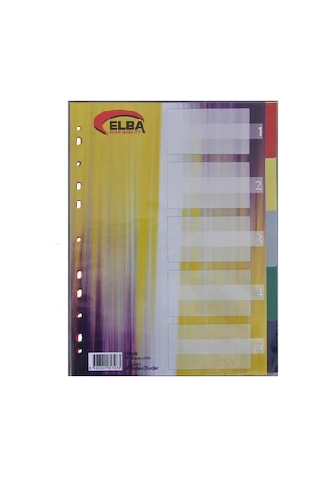 Bafix A4 Seperatör Ayraç 5 Renkli Plastik