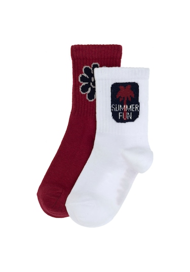 U.s. Polo Assn. Kız Çocuk Vişne Çorap Soket 50311328-vr223 Vişne