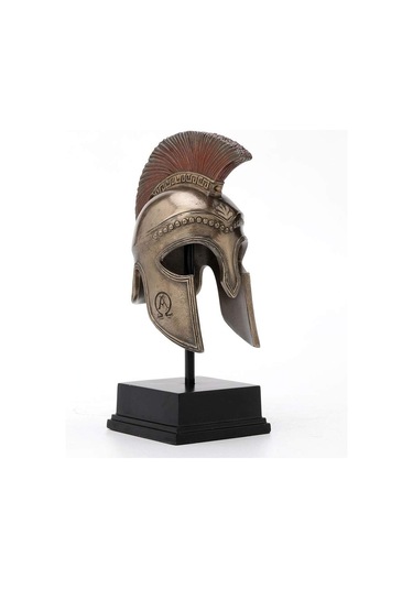 Greek Hoplite Helmet - Antik Yunan Hoplit Piyade Kaskı Stand Biblo Dekor