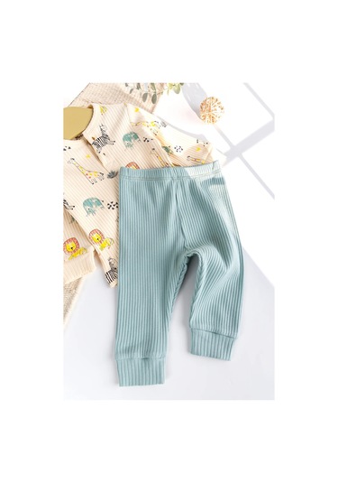 Aslan Temalı Erkek Bebek Takım Yeşil