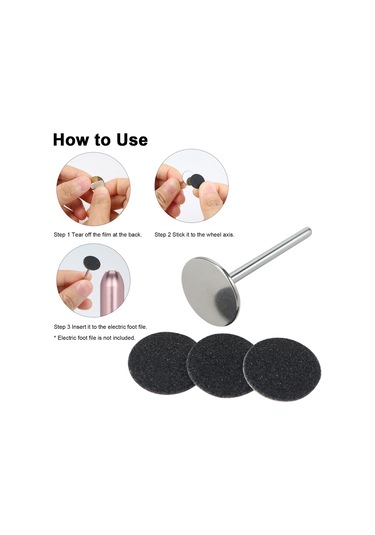 Suofeng 35mm Tırnak Cilalama Seti - 1 Mil + 50 Yedek Zımpara Kağıdı İle Ayak Bakımı