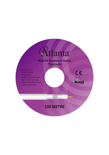 Atlanta Rg6/u4 96 Tel Ccs Anten Kablosu 100 Metre