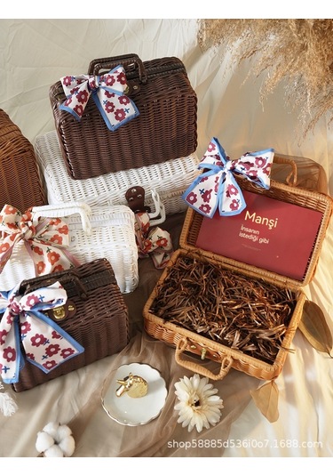 Luckystar1 Eternal Luck Hasır Saklama Sepeti Kahverengi