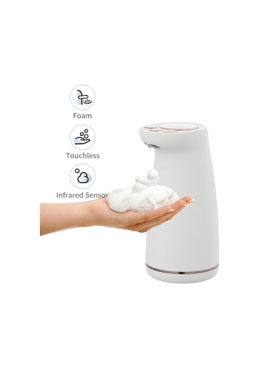 300 Ml Kedi Pençesi Şekilli Otomatik Köpük Sabunluk,beyaz Beyaz