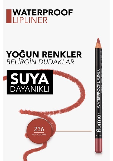Flormar Waterproof Lipliner 236 Nut Cookie
