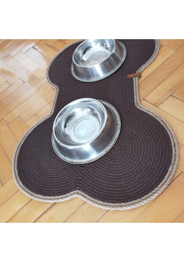 Kedi Köpek Kemik Şekli Mama Altlığı/evcil Hayvan Mama Paspası