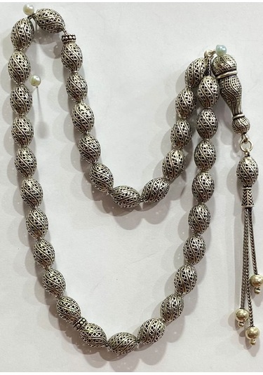 Tespih Vizyon İşlemeli Gümüş Tespih F16002094