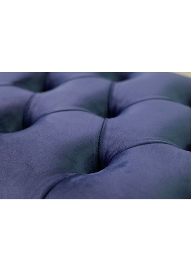 Vetra Sandıklı Bench Puf, Beyaz Mavi