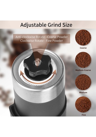 Sequpr Manuel Kahve Değirmeni Paslanmaz Çelik El Kahve Öğütücü