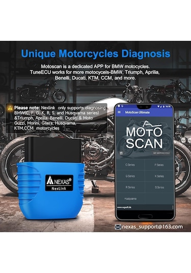 Nexas Car Scanner Bluetooth OBD 2 Araç Tanı Cihazı