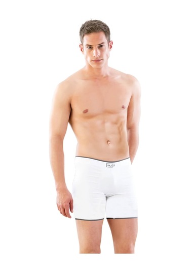 Beyaz Mı Emay 2108 Seamless Uzun Erkek Boxer KARIŞIK