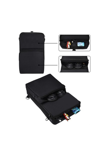 Tenfowee Pioneer Ddj-400 Dj Kontrol Cihazı İçin Çok Amaçlı Taşıma Çantası, Omuz Askılı, Poliester Korumalı Siyah