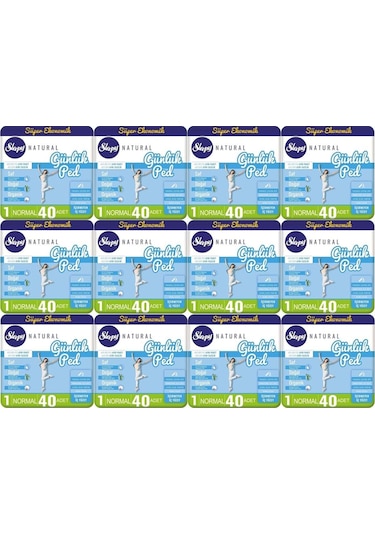 Sleepy Natural Günlük Ped Normal 40'lı X 12 480 Adet