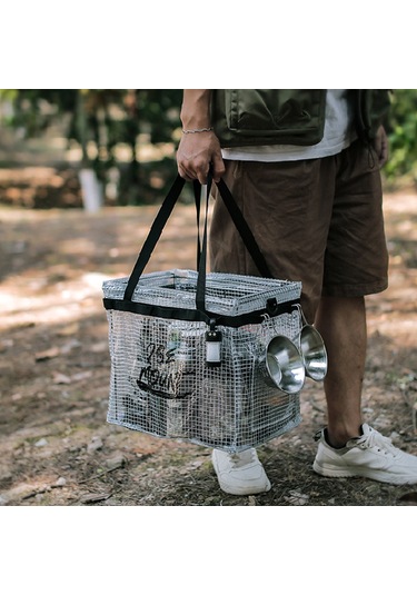 Ruicoo "katlanabilir Şeffaf Outdoor Depolama Çantası - 28l Geniş Kapasiteli Kamp & Piknik Eşya Organizer" Çok Renkli