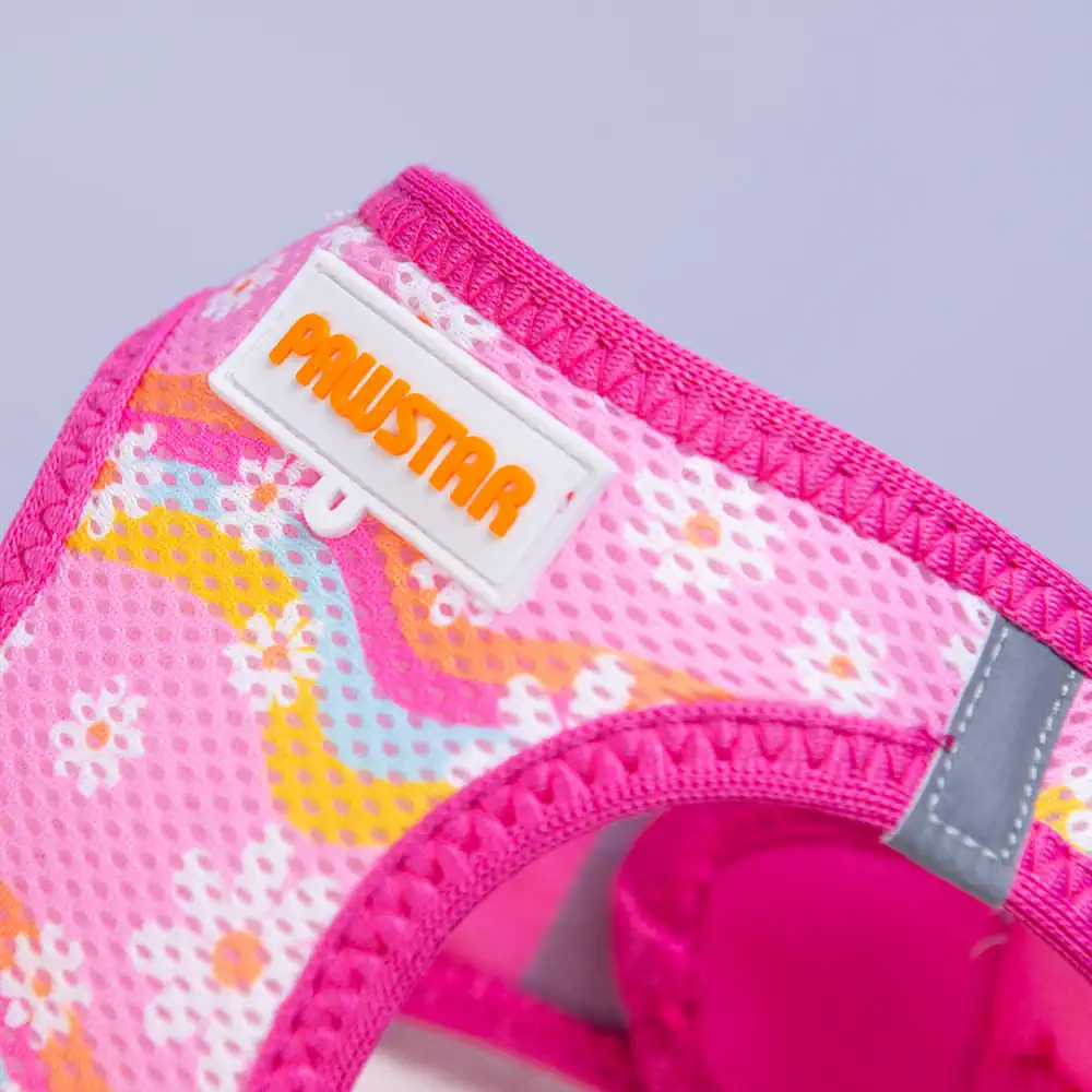 Daisy Airmesh Kedi Köpek Göğüs Tasması L Pembe