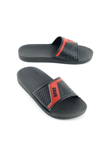 Gezer Erkek Yazlık Pu Taban Suni Deri Islak Zemine Uygun Ev Bahçe Havuz Plaj Terlik Kırmızı