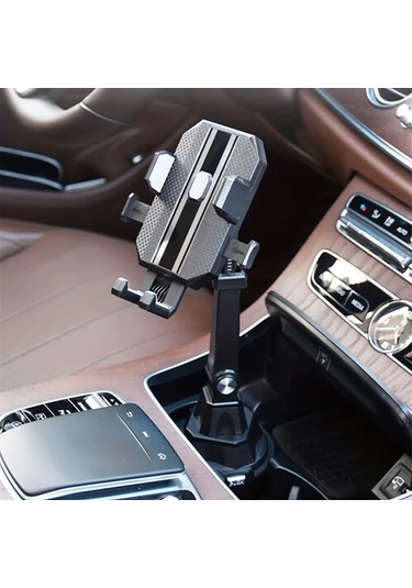 Primepickings Siyah Universal Araç Telefon Tutucu - Ayarlanabilir Dönebilir Güvenli Tutuş